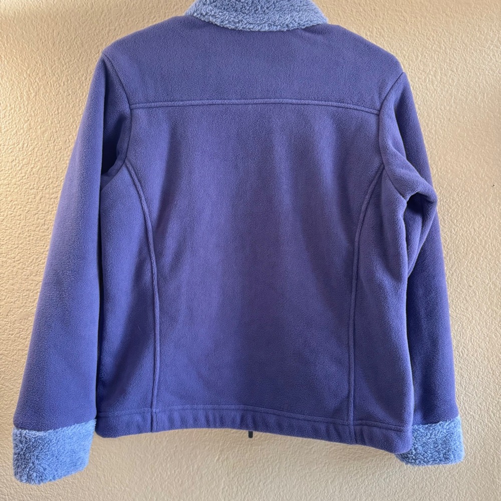 Patagonia Synchilla Fleece Jacket Womens Medium Purple Full Zip Sherpa Trim Med View 2